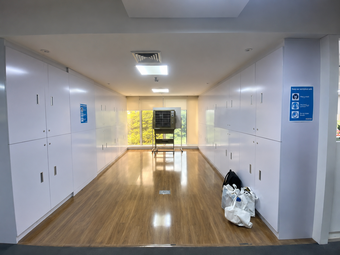 Before renovation locker room for Alaska Milk Makati corporate office fit-out by Manila Exhibition