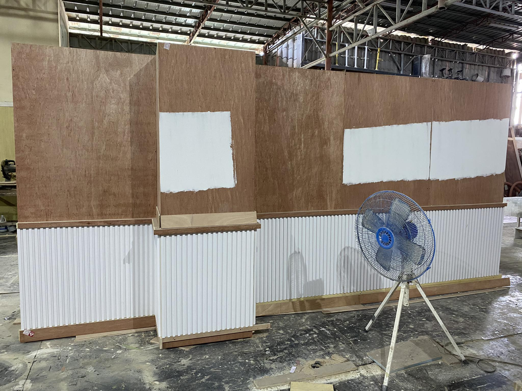 Custom fabricated bar cabinets for Alaska Milk Makati fit-out project by Manila Exhibition
