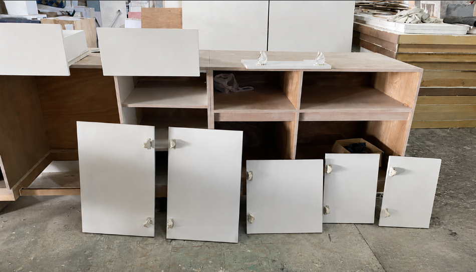 Fabricated fit-out components delivered for Alaska Milk Makati corporate office project