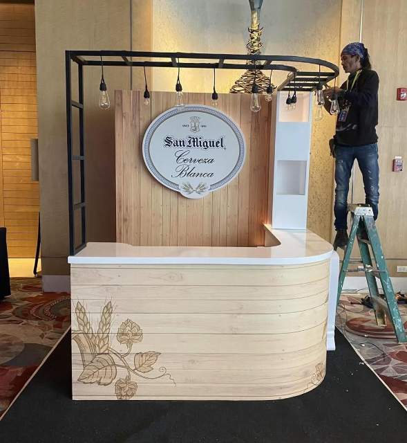 Retail kiosk fabrication for branded customer-facing space by Manila Exhibition