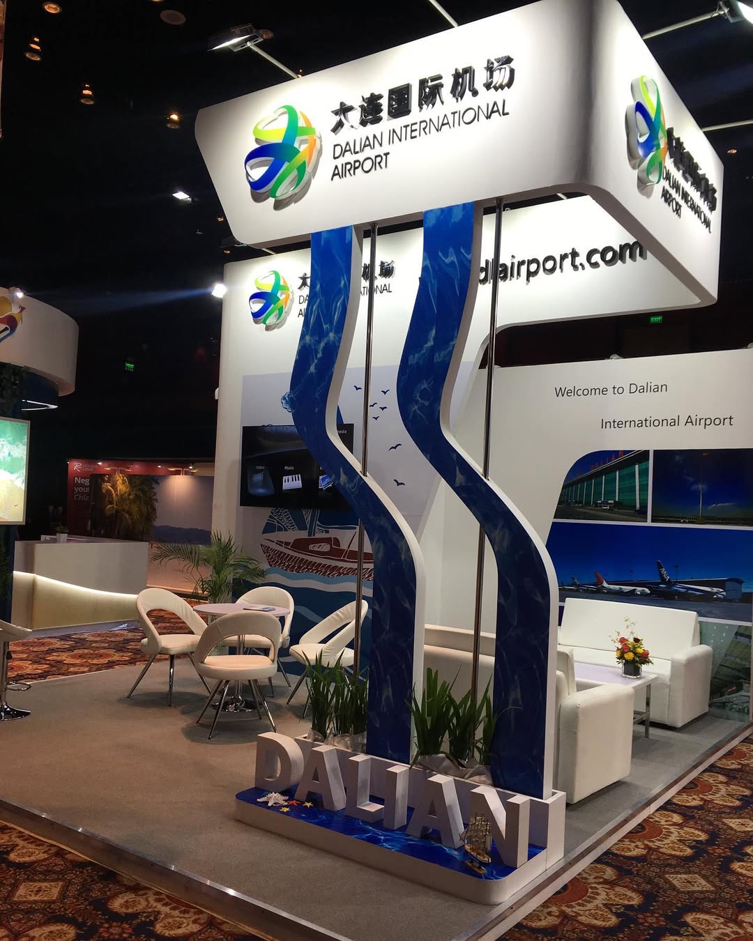 Routes Asia aviation booth visitor area by Manila Exhibition