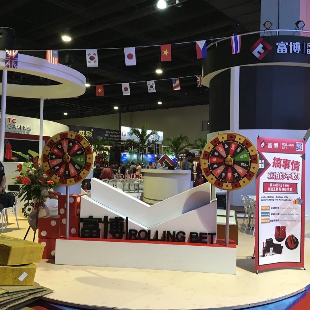 Phil-Asian Gaming Expo custom booth with branded display and visitor area