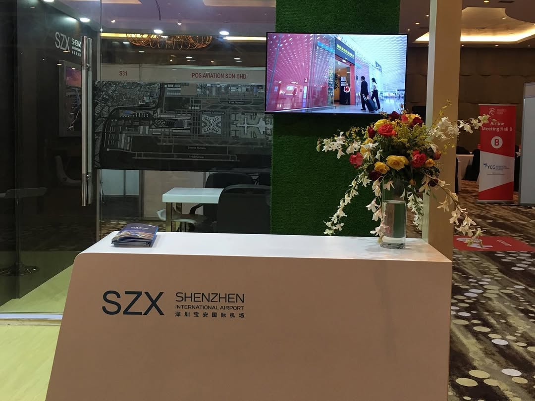 Shenzhen airport exhibition stand for Routes Asia by Manila Exhibition
