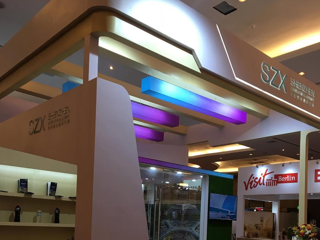 Shenzhen airport booth fabrication project for Routes Asia by Manila Exhibition