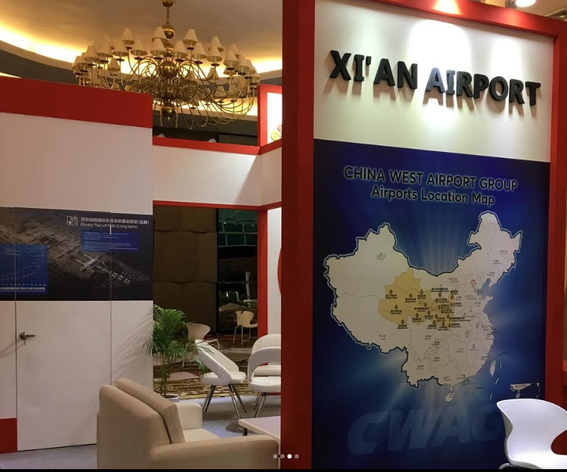 Xi'an airport aviation booth for Routes Asia by Manila Exhibition