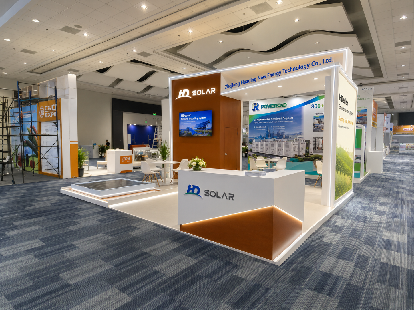 HD Solar exhibition booth for Solar & Storage Live Philippines 2026 by Manila Exhibition